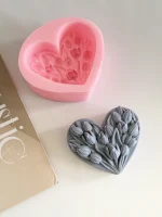 قالب سیلیکونی قلب گل