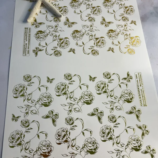 ترانسفر گل طلا کوب