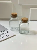 جار چوب پنبه مربع