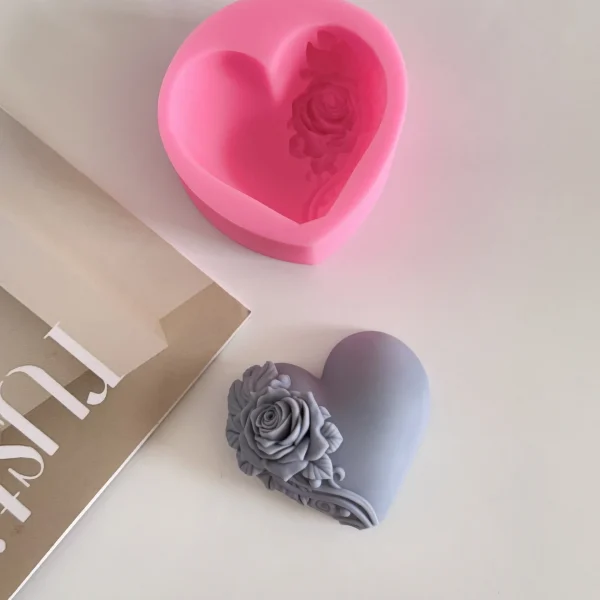 قالب قلب طرح رز