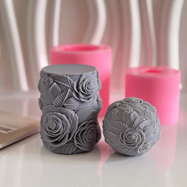 قالب استوانه و گوی رز