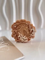 قالب اسب کتیبه گلدار